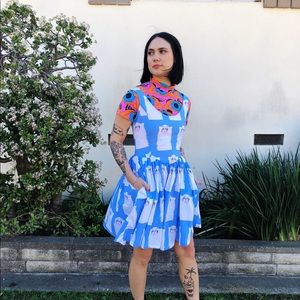 Nooworks MINI Misty dress in Grumpy Cat, size L, NWT